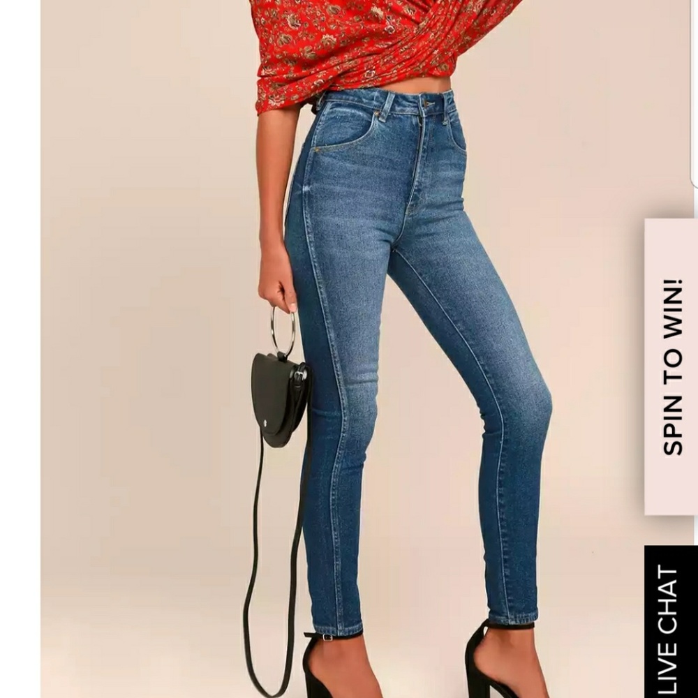 High waisted jeans